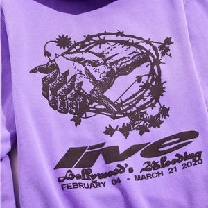 Urban Outfitters Hollywood's Bleeding Purple Tour Hoodie